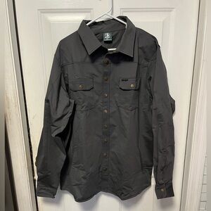Men's Dark Gray Snap-Front Shirt Jacket NWOT